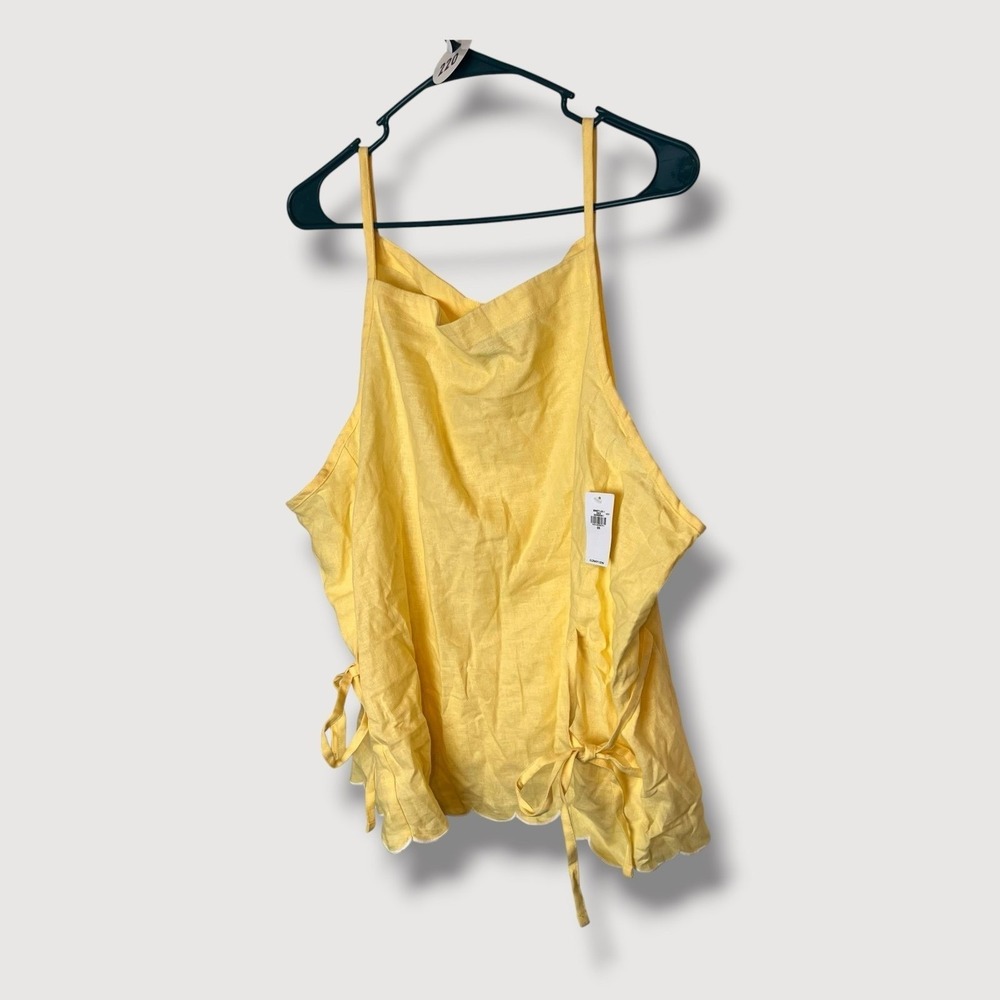 Old Navy Yellow Linen Blend Tank Top Size 2X New